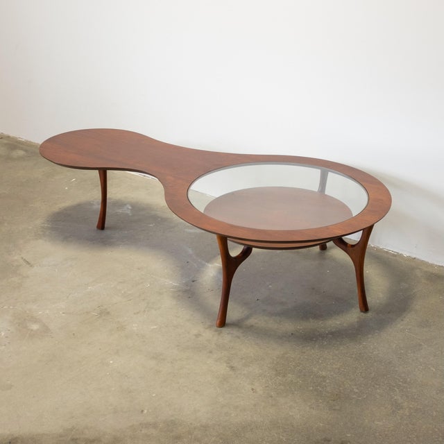 Wood James Philip Co. Matching Biomorphic Coffee Table & Side Table Set For Sale - Image 7 of 11