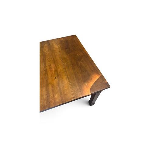Wood Wooden Table with Central Drawer and Brass Handle, Italy, 1950s For Sale - Image 7 of 10