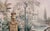 36" * H108" * 5ps, Hand-Painted Morandi Misty Classical Garden Tropical Bird & Foliage Wall Mural, Neoclassical Tropical Landscape Mural For Sale - Image 4 of 9