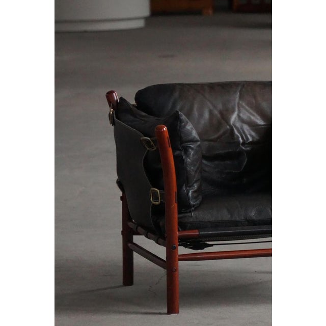 Vintage Ilona Lounge Chair in Stained Beech and Leather by Arne Norell for Aneby Mobler, 1960s For Sale - Image 15 of 18