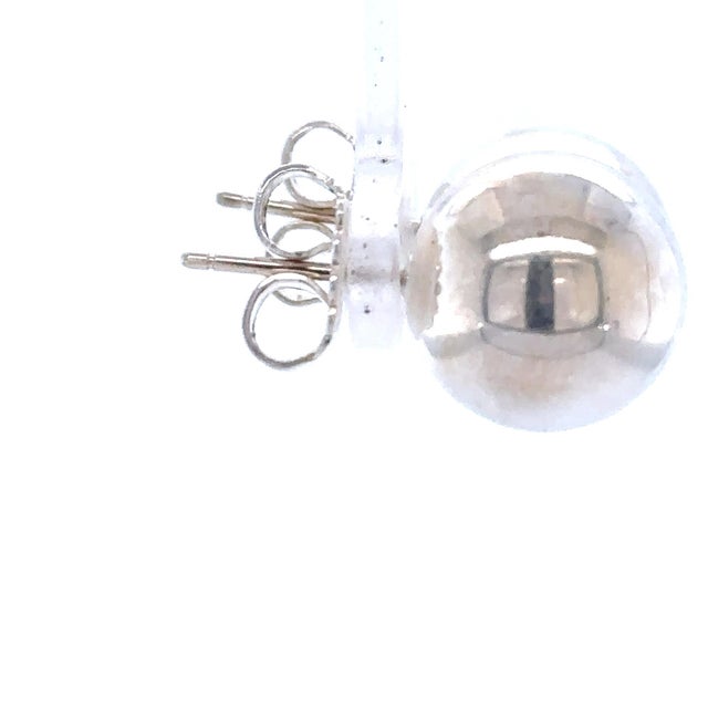 2020s Tiffany & Co. Sterling Silver HardWear Ball Stud Earrings 11.50g, Pair For Sale - Image 5 of 7