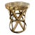 Hand Hammered Brass X-Stool From Sarreid Ltd. For Sale