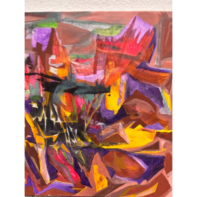 Acrylic on Canvas Abstract Painting, Circa 2012 For Sale - Image 9 of 12