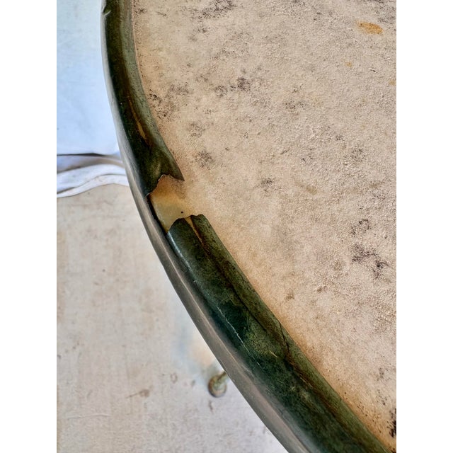 Late 19th Century French Iron and Stone Bistro Garden Table For Sale - Image 9 of 12