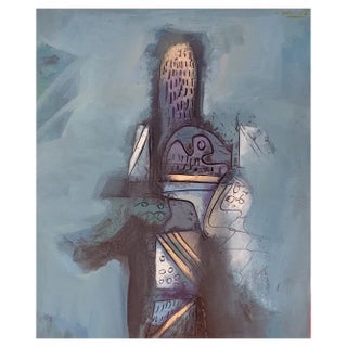 Hector Ramirez Ortega, Composition, 1989, Mixed Media on Canvas For Sale
