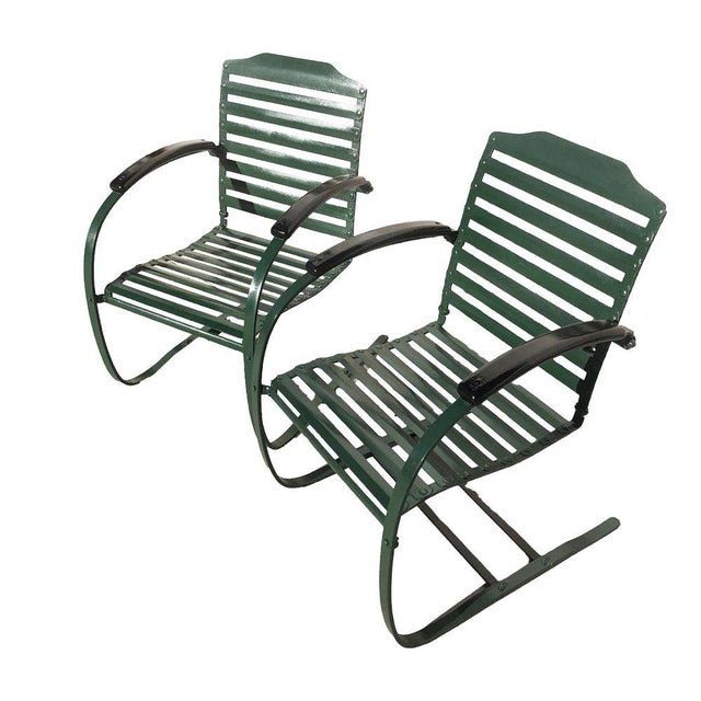 Enjoy the serene beauty of your outdoor space with this pair of elegant dark Forest Green cantilever Springer Garden...