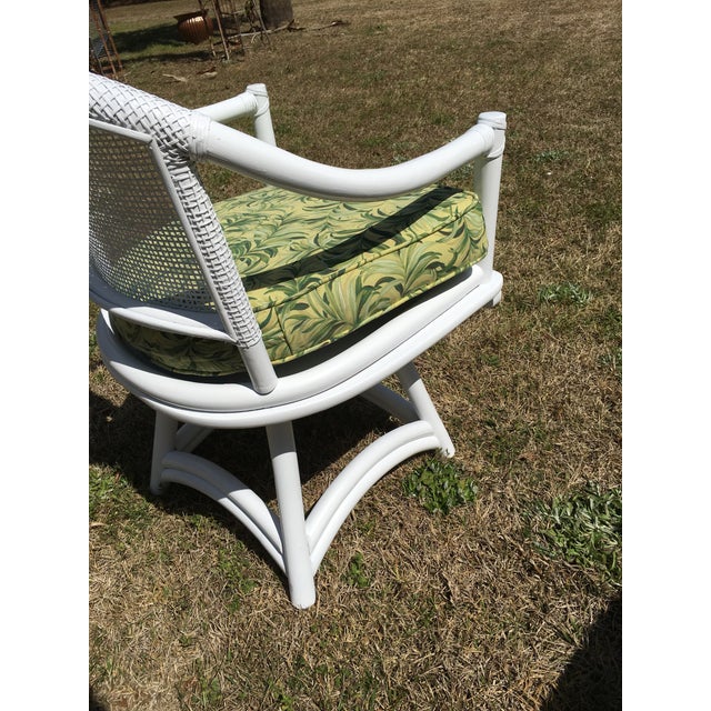 Ficks Reed Cane Swivel Chairs A Pair Chairish