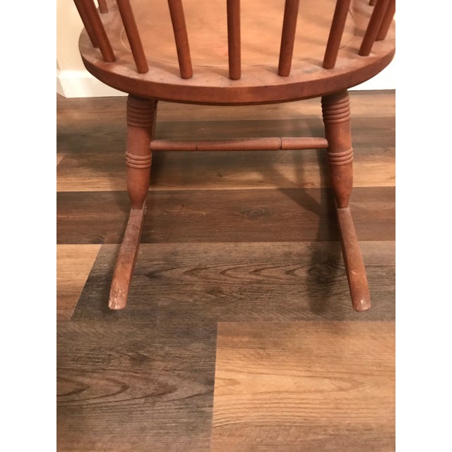 Vintage Wood Rocking Chair For Sale - Image 10 of 13