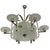 Vintage Bohemian Bauhaus Nickel Chandelier, 1932 For Sale - Image 3 of 6
