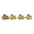 Vintage Pumpkin Napkin Ring Holders - Autumn / Thanksgiving Decor - 4 Solid Brass For Sale
