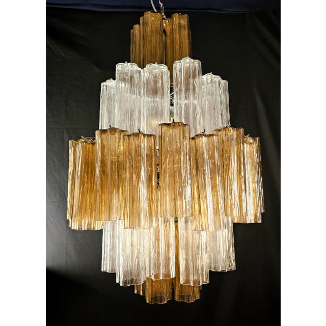 Vintage Pear-Shaped Murano Glass Chandelier in the style of Barovier, Italy, 2004 For Sale - Image 3 of 14