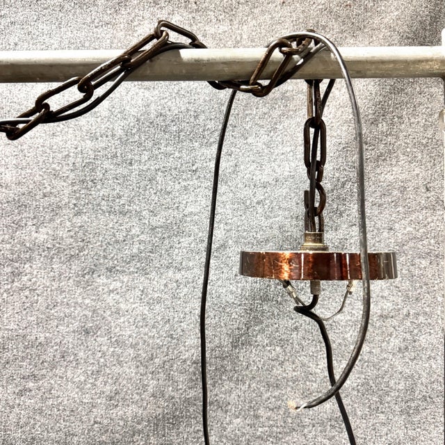 1960s Mid Century Brutalist Torch-Cut Metal Chandelier by Tom Greene For Sale In Philadelphia - Image 6 of 6