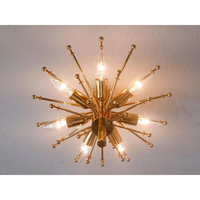 Ceiling Lamp Model 5457 in Brass & Glass by J. T. Kalmar for Kalmar, 1960s For Sale - Image 6 of 18