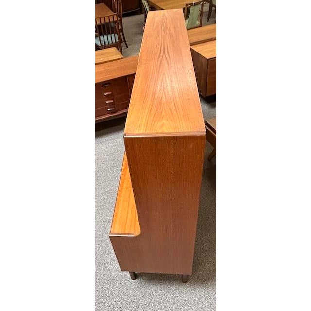 Wood Mid Century Modern Teak Midboard W/ Drop Front Bar by G-Plan c.1960 For Sale - Image 7 of 12