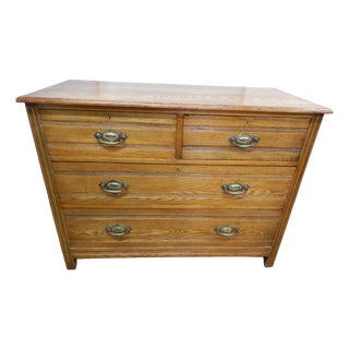 Edwardian Oak Chest of Drawers, 1890s For Sale