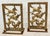 Metal Vintage Chinoiserie Brass Horse Bookends With a Cut-Out Design of Galloping Horses Surrounded by a Greek Key Border-a Pair For Sale - Image 7 of 12