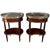 Bouillotte Tables with Marble Tops, Brass Galleries and Drawers, 1950s, Set of 2 For Sale - Image 6 of 6