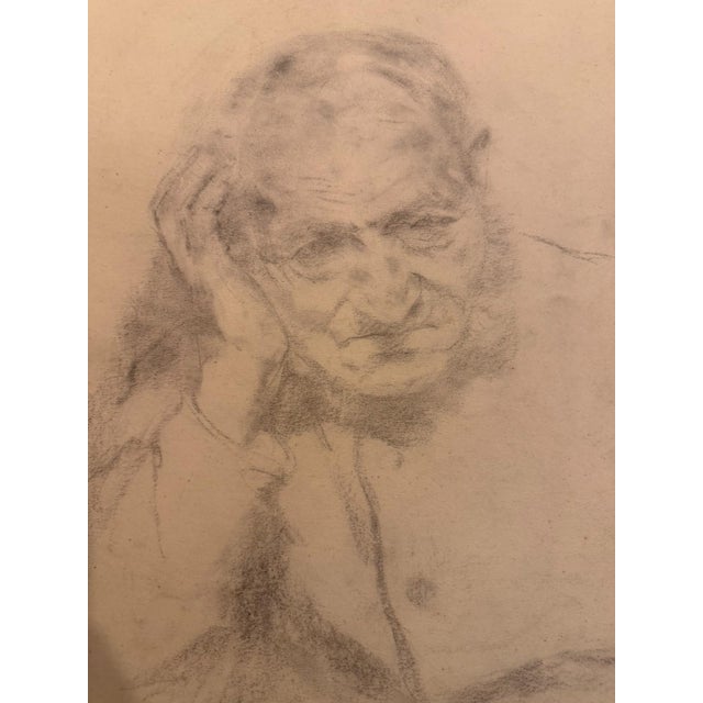 Beige Heinrich Pforr, Father of the Artist Portrait in Thought, 1919, Oil on Canvas For Sale - Image 8 of 12