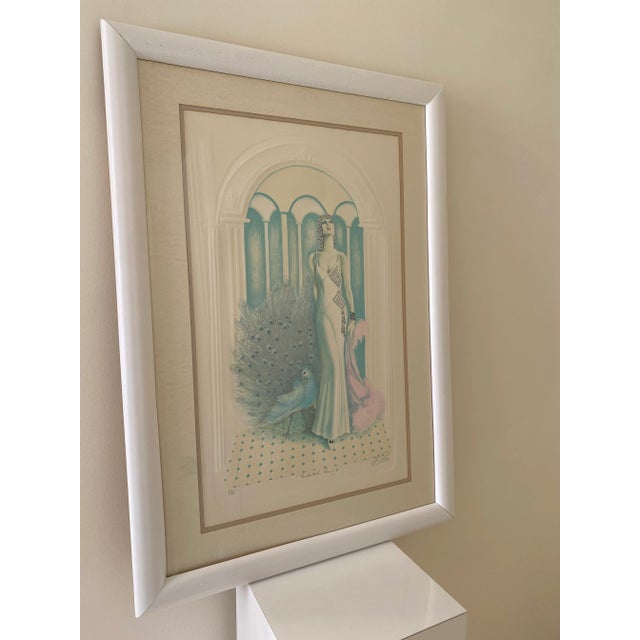 1980s Mixed Media Art Deco Wall Art by Mary Vickers. Signed For Sale - Image 13 of 13