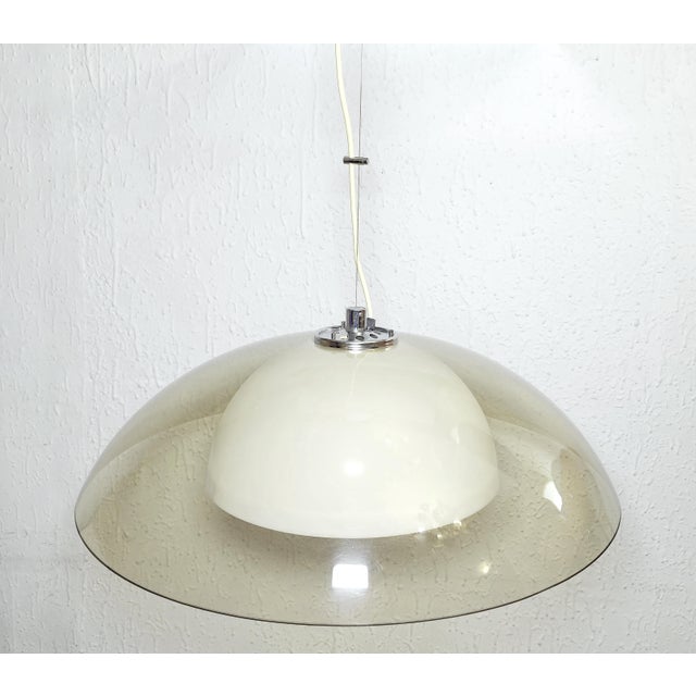 Mid-Century Modern Meblo Guzzini Elvetia, Extra Large Hanging Lamp, Yugoslavia 70s For Sale - Image 3 of 10