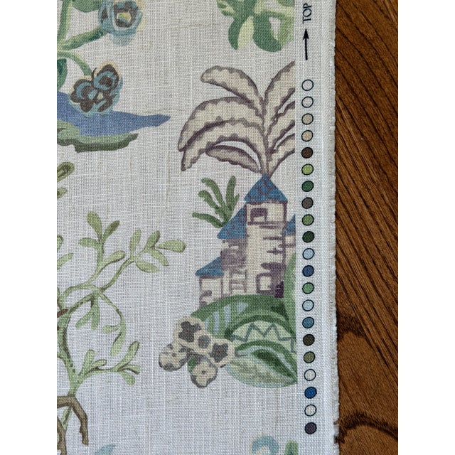Textile G P & J Baker X Kit Kemp bp11058.3.0 Knight's Tale Sage/Blue Fabric 5 Yards For Sale - Image 7 of 9