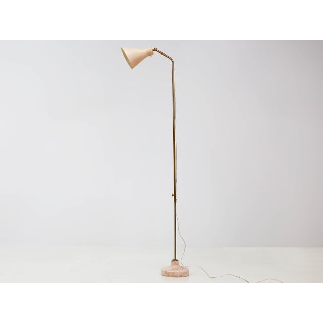 Azucena Adjustable LT3 Alzabile Floor Lamp in Portugal Pink Marble by Ignazio Gardella for Azucena, Italy, 1949 For Sale - Image 4 of 10