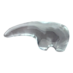 Vintage 1960’s French Baccarat Crystal Polar Bear Retired Paperweight Figurine, in the Style of François Pompon
