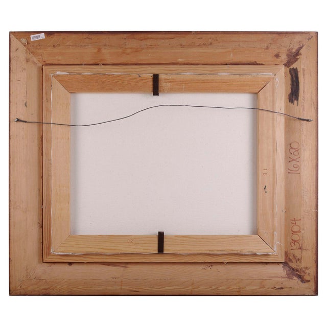 1980s Vintage Unsigned Tree Lined Driveway Oil Painting For Sale - Image 4 of 4