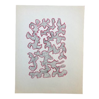 1989 William Glen Davis Abstract Drawing For Sale