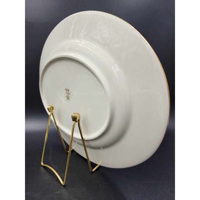 Vintage Lenox Mountain View Fine Bone China Oval Serving Platter With 24k Gold Trim For Sale - Image 9 of 18