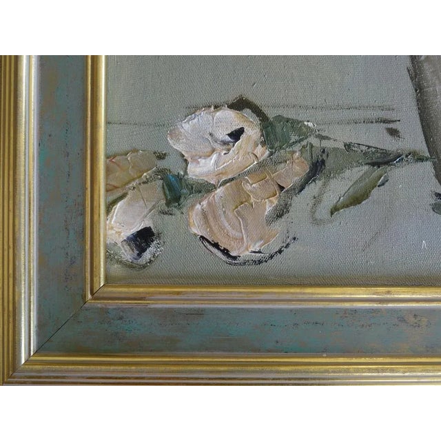 Contemporary E Ajder, Flowers, 1997, Oil on Canvas For Sale - Image 3 of 5