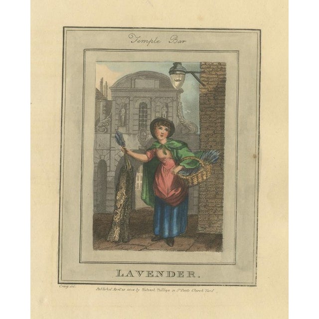 Paper After William Marshall Craig, Lavender Seller at Temple Bar, Cries of London, 1804, Engraving For Sale - Image 7 of 7