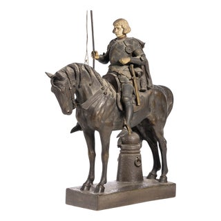 Friedrich Goldscheider, French Knight, Austria, 19th Century, Bronze For Sale