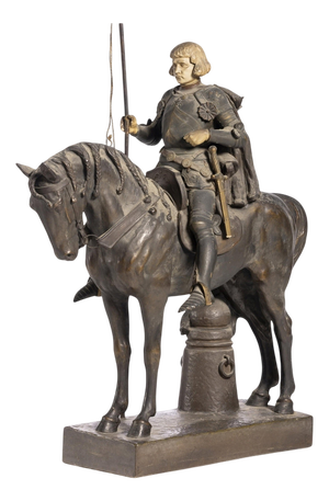 Friedrich Goldscheider, French Knight, Austria, 19th Century, Bronze