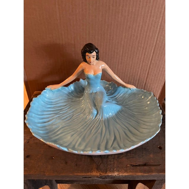 Large Vintage Lady Trinket / Candy Dish For Sale - Image 6 of 12
