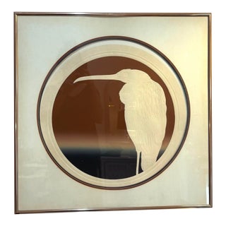 1970s-80s Original Signed Bird Print For Sale