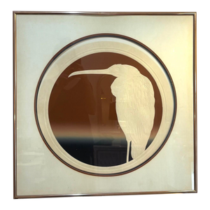 1970s-80s Original Signed Bird Print
