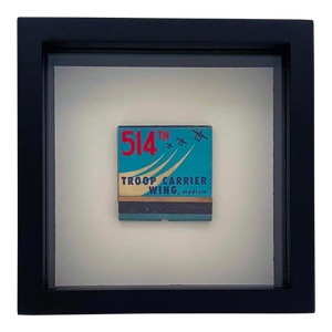 Mid 20th Century Air Force Mobility Wing Long Island n.y. Framed Vintage Matchbook