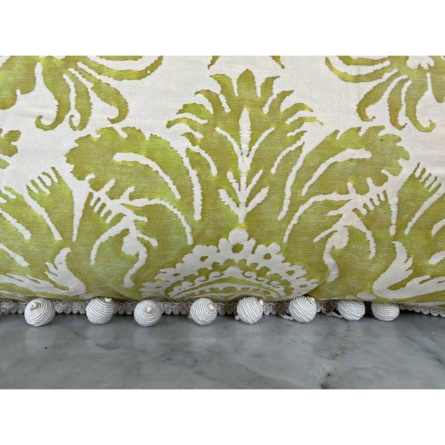 Pair of Mariano Fortuny Pillows - With Designer Pom-Pom Trim For Sale - Image 15 of 18