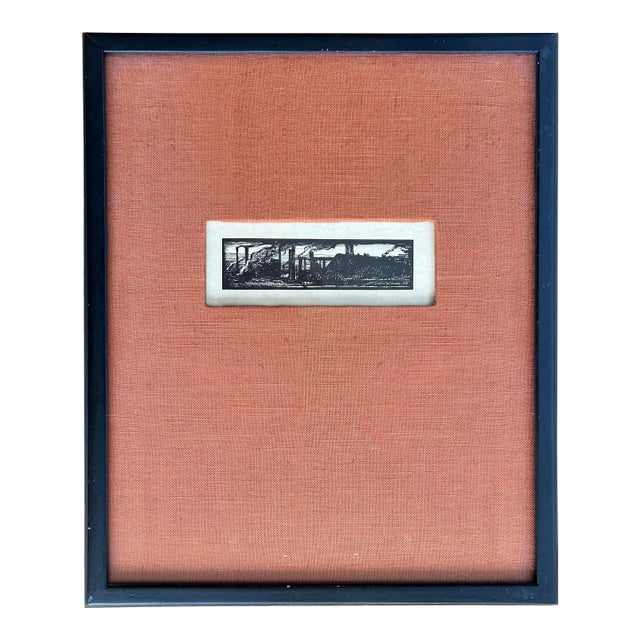 Welsh Artist Frank Brangwyn Framed Print - Smokestacks For Sale