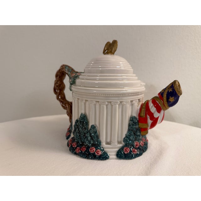 1990s Limited Edition "The Jefferson Memorial" Teapot With Lid Produced by Fitz and Floyd For Sale - Image 12 of 13