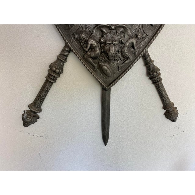 Mid Century Medieval Iron Coat of Arms Wall Hanging Chairish