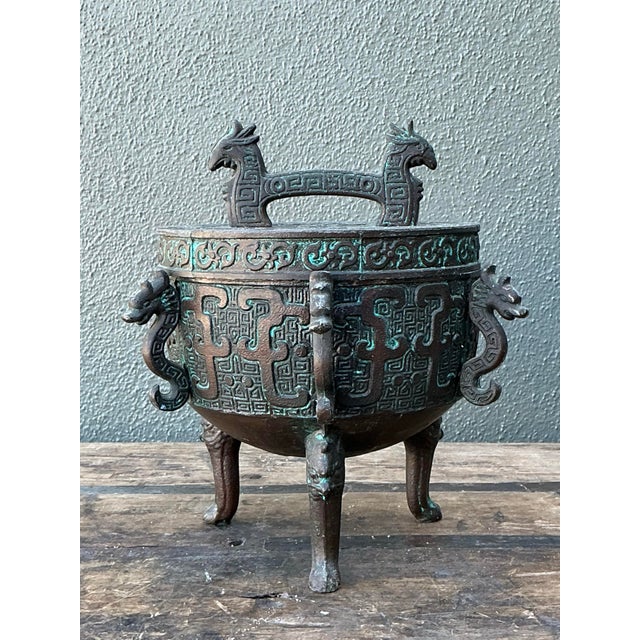 Metal Vintage MCM Ice Bucket After James Mont For Sale - Image 7 of 12