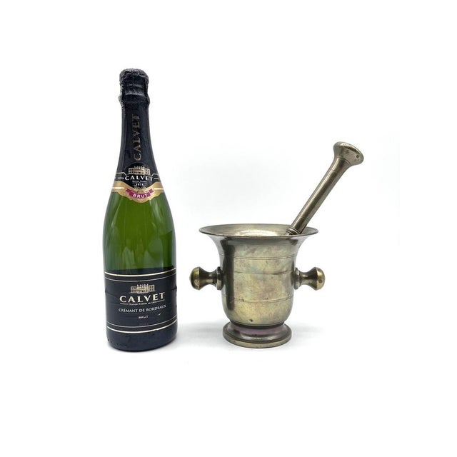 Baroque Antique Baroque Apothecary Mortar with Original Pestle Bronze, 1700s For Sale - Image 3 of 16