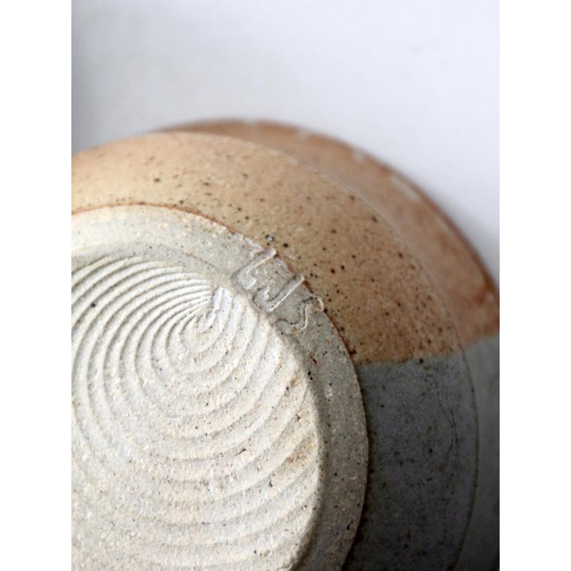 Vintage Studio Pottery Soup Cups Pair For Sale - Image 9 of 12