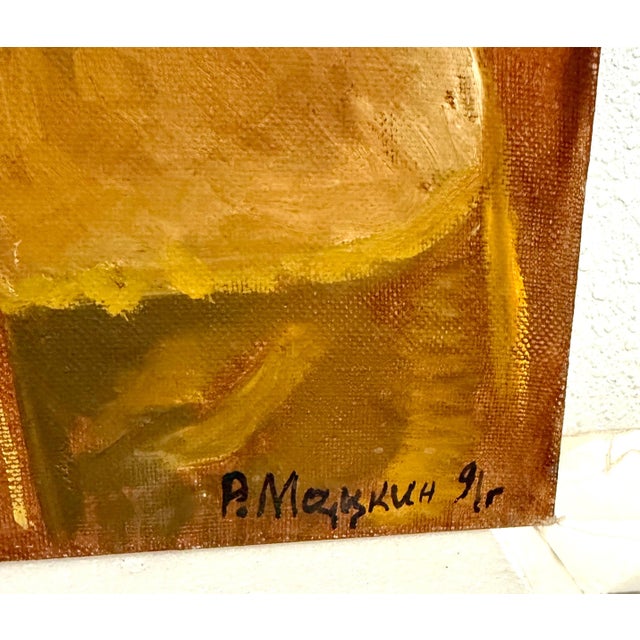 Matskin Ruvim Izrailevich (Russian / Israeli, 1926-1996) - Sabbath Prayer Oil on Canvas 1991 Hand signed in Cyrillic 36 X...