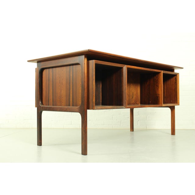 Mid-Century Danish Desk in Rosewood attributed to Erik Brouer, Denmark, 1960s For Sale - Image 3 of 15