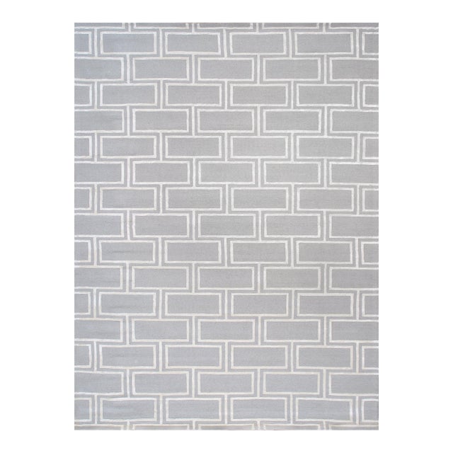 Pasargad Home Edgy Silver Area Rug, 12' 0'' X 15' 0'' For Sale