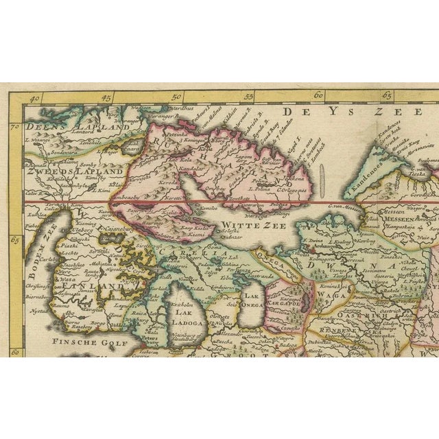 Paper Map of Muscovy or Russia by Isaac Tirion For Sale - Image 7 of 10