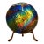 Large 17.5” Hawaiian Art Glass Decorative Charger Bowl With Display Stand For Sale
